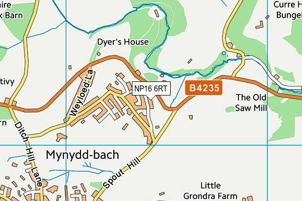 NP16 6RT map - OS VectorMap District (Ordnance Survey)