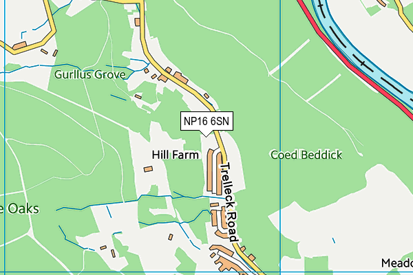 NP16 6SN map - OS VectorMap District (Ordnance Survey)