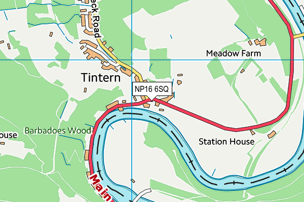 NP16 6SQ map - OS VectorMap District (Ordnance Survey)