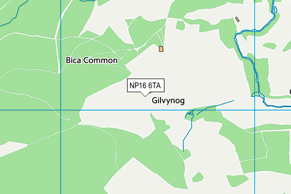 NP16 6TA map - OS VectorMap District (Ordnance Survey)