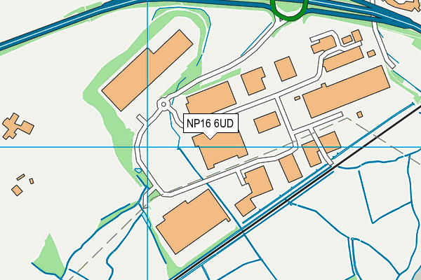 NP16 6UD map - OS VectorMap District (Ordnance Survey)