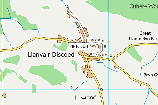 NP16 6UH map - OS VectorMap District (Ordnance Survey)