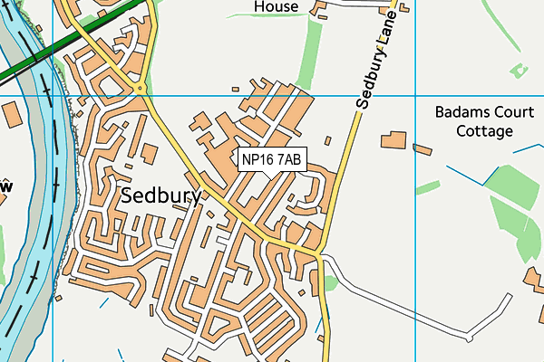 NP16 7AB map - OS VectorMap District (Ordnance Survey)