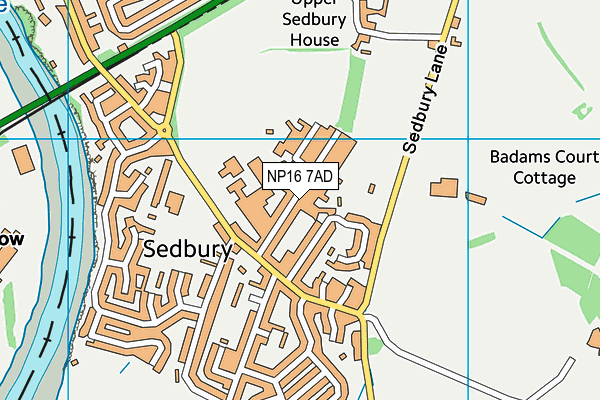 NP16 7AD map - OS VectorMap District (Ordnance Survey)