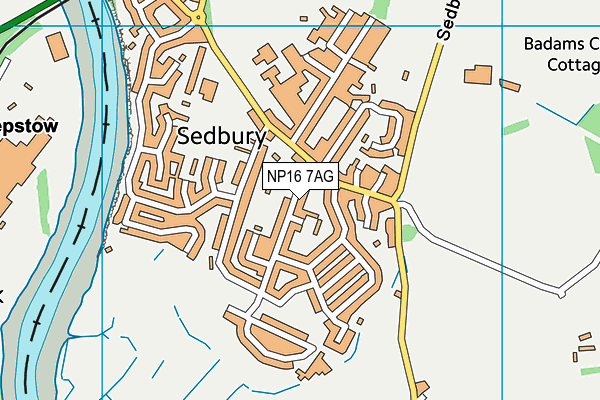 NP16 7AG map - OS VectorMap District (Ordnance Survey)