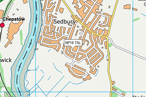 NP16 7AL map - OS VectorMap District (Ordnance Survey)