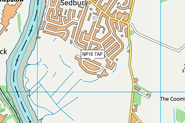 NP16 7AP map - OS VectorMap District (Ordnance Survey)