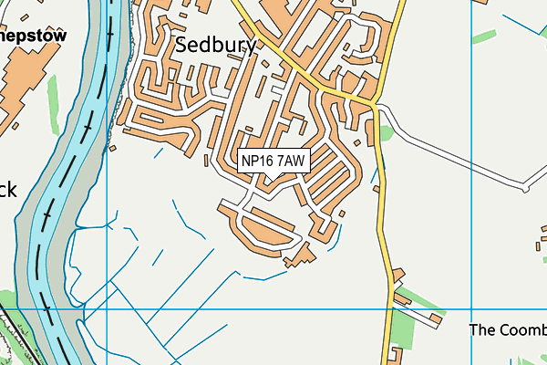 NP16 7AW map - OS VectorMap District (Ordnance Survey)