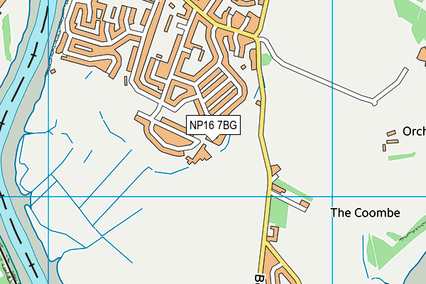 NP16 7BG map - OS VectorMap District (Ordnance Survey)