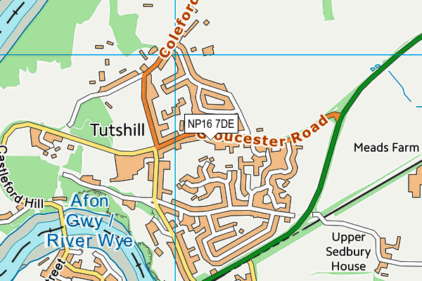 NP16 7DE map - OS VectorMap District (Ordnance Survey)