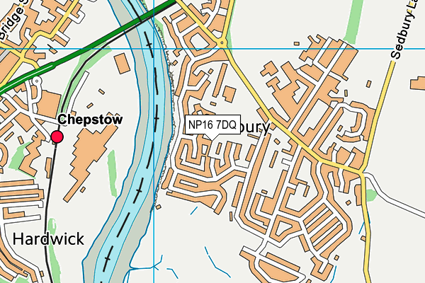 NP16 7DQ map - OS VectorMap District (Ordnance Survey)