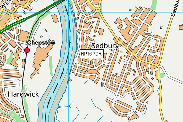 NP16 7DR map - OS VectorMap District (Ordnance Survey)