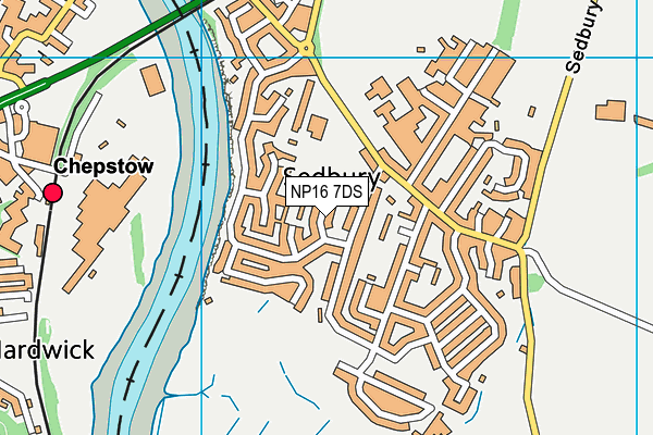 NP16 7DS map - OS VectorMap District (Ordnance Survey)
