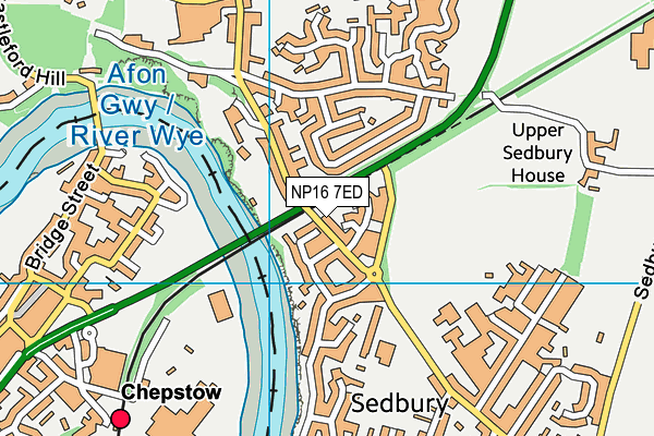 NP16 7ED map - OS VectorMap District (Ordnance Survey)