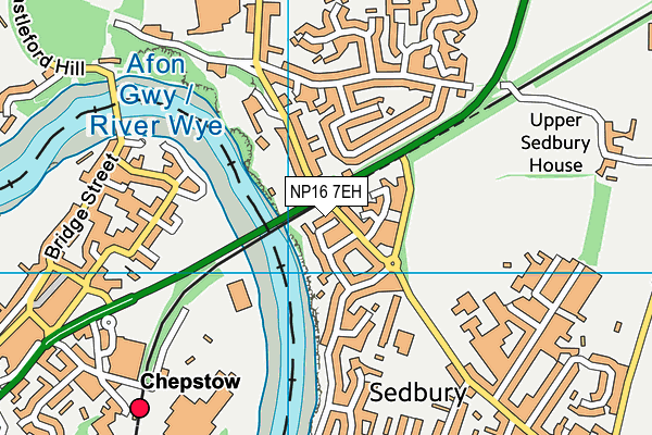 NP16 7EH map - OS VectorMap District (Ordnance Survey)