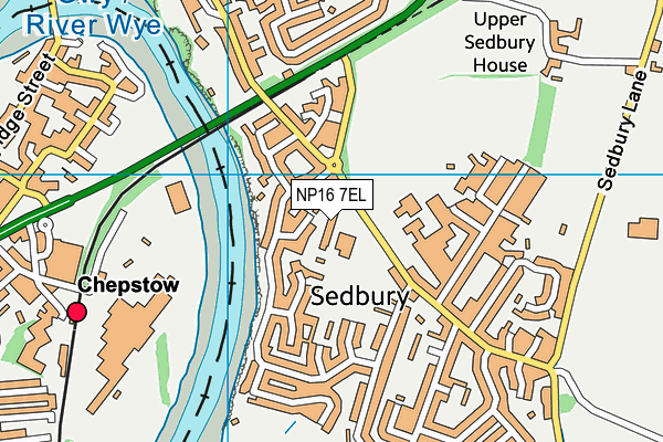 NP16 7EL map - OS VectorMap District (Ordnance Survey)
