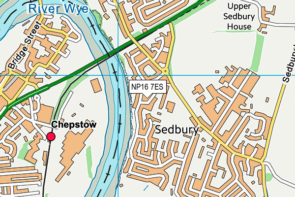 NP16 7ES map - OS VectorMap District (Ordnance Survey)