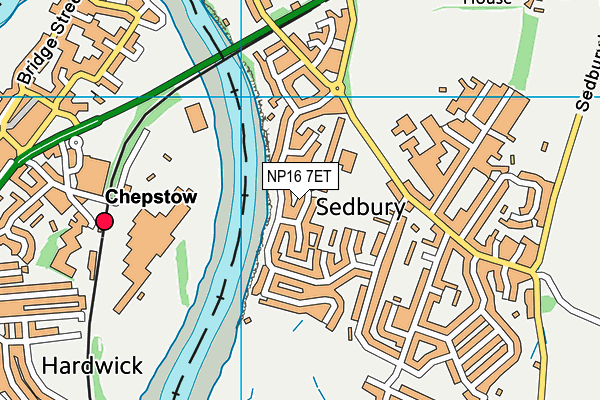 NP16 7ET map - OS VectorMap District (Ordnance Survey)