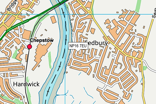 NP16 7EU map - OS VectorMap District (Ordnance Survey)