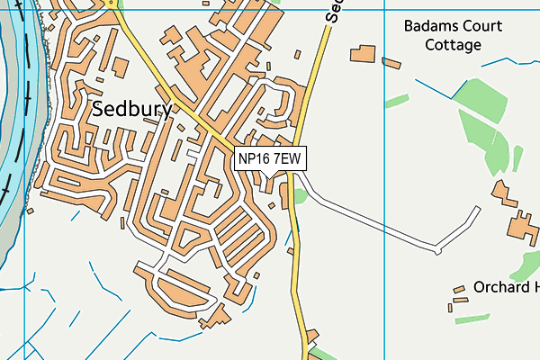 NP16 7EW map - OS VectorMap District (Ordnance Survey)