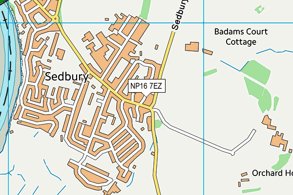 NP16 7EZ map - OS VectorMap District (Ordnance Survey)