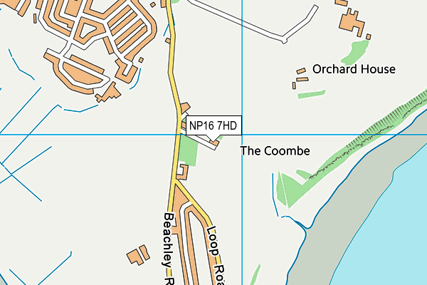 NP16 7HD map - OS VectorMap District (Ordnance Survey)