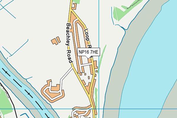 NP16 7HE map - OS VectorMap District (Ordnance Survey)