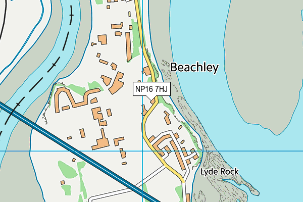 NP16 7HJ map - OS VectorMap District (Ordnance Survey)