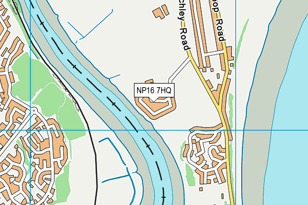 NP16 7HQ map - OS VectorMap District (Ordnance Survey)