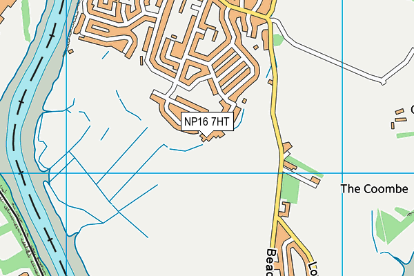 NP16 7HT map - OS VectorMap District (Ordnance Survey)