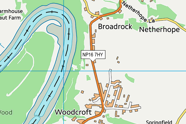 NP16 7HY map - OS VectorMap District (Ordnance Survey)