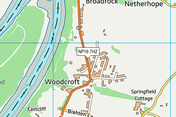 NP16 7HZ map - OS VectorMap District (Ordnance Survey)