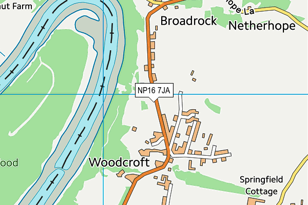 NP16 7JA map - OS VectorMap District (Ordnance Survey)