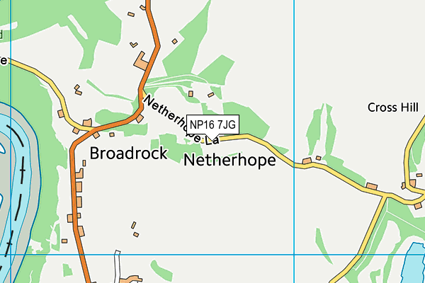 NP16 7JG map - OS VectorMap District (Ordnance Survey)