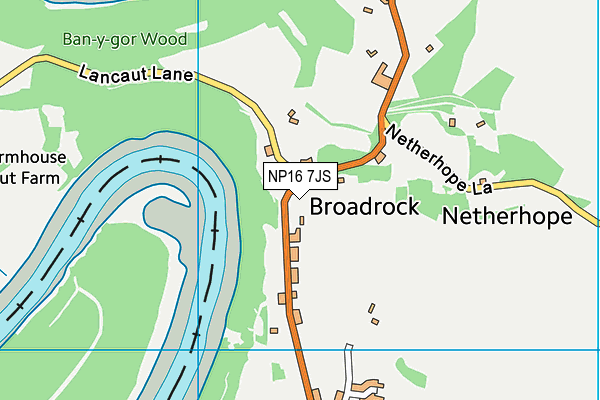 NP16 7JS map - OS VectorMap District (Ordnance Survey)