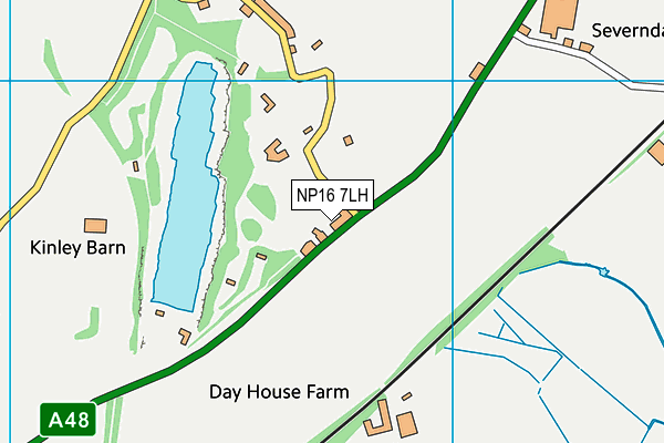 NP16 7LH map - OS VectorMap District (Ordnance Survey)