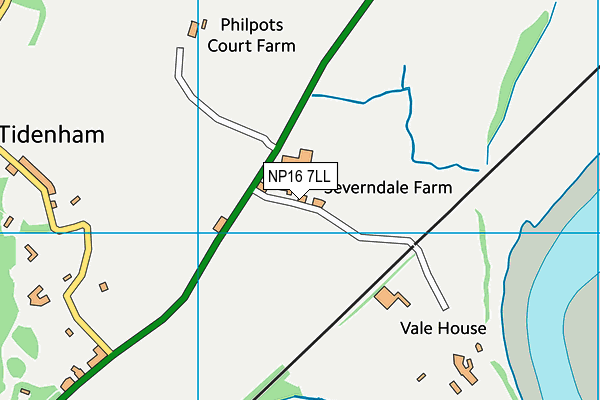 NP16 7LL map - OS VectorMap District (Ordnance Survey)