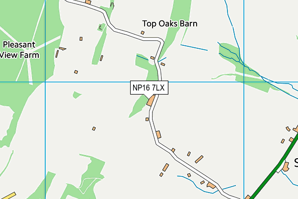 NP16 7LX map - OS VectorMap District (Ordnance Survey)