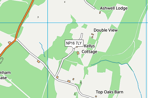 NP16 7LY map - OS VectorMap District (Ordnance Survey)