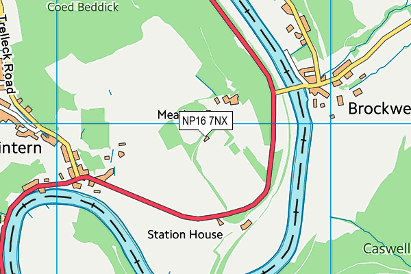 NP16 7NX map - OS VectorMap District (Ordnance Survey)
