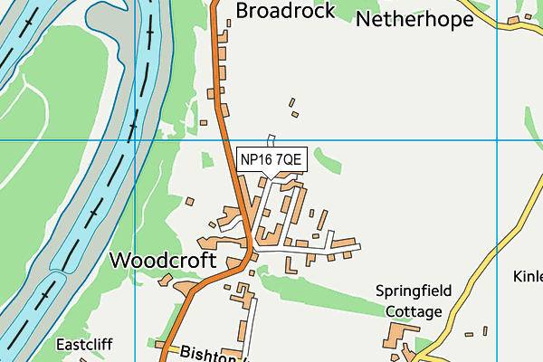 NP16 7QE map - OS VectorMap District (Ordnance Survey)