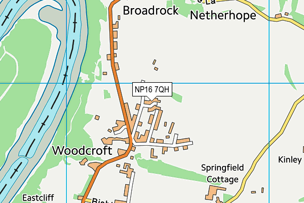 NP16 7QH map - OS VectorMap District (Ordnance Survey)