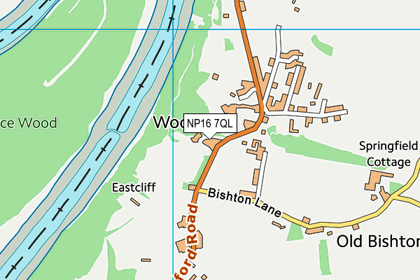 NP16 7QL map - OS VectorMap District (Ordnance Survey)