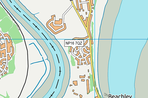 NP16 7QZ map - OS VectorMap District (Ordnance Survey)