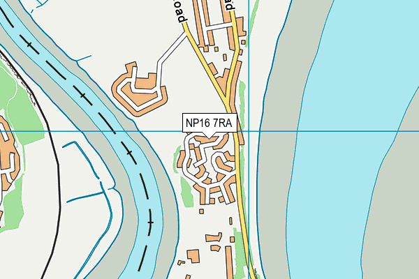NP16 7RA map - OS VectorMap District (Ordnance Survey)