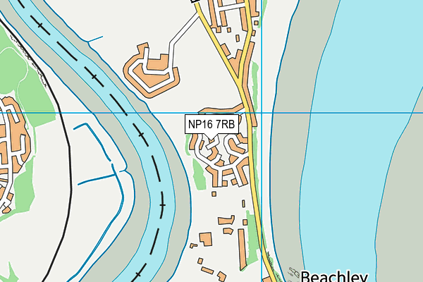 NP16 7RB map - OS VectorMap District (Ordnance Survey)