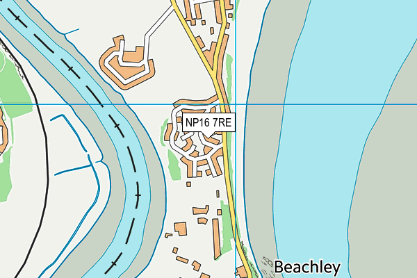 NP16 7RE map - OS VectorMap District (Ordnance Survey)
