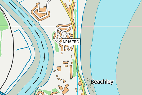 NP16 7RG map - OS VectorMap District (Ordnance Survey)