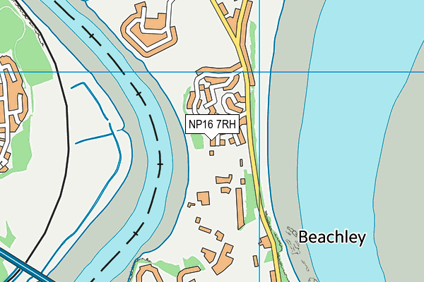 NP16 7RH map - OS VectorMap District (Ordnance Survey)