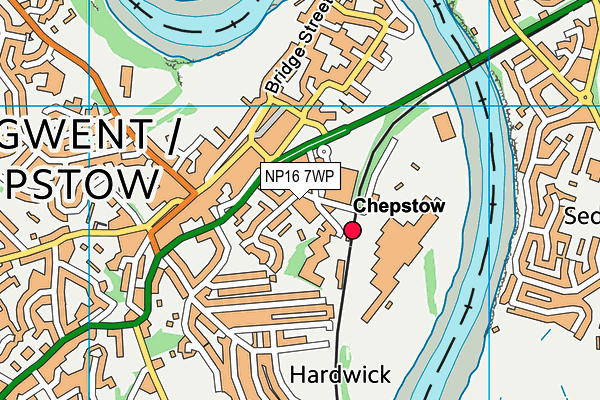 NP16 7WP map - OS VectorMap District (Ordnance Survey)